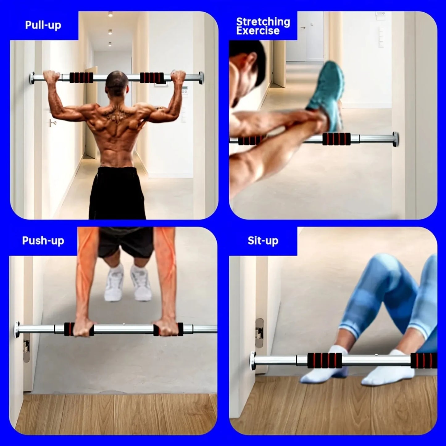 Adjustable Doorway Pull Up Bar – Iron Gym Chin Up Bar for Home Workout