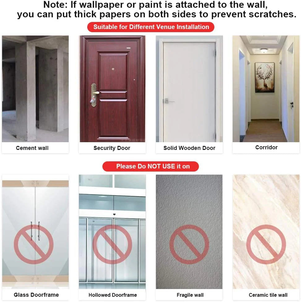 Adjustable Doorway Pull-Up Bar – No Screws | Heavy-Duty 200KG Home Workout Bar