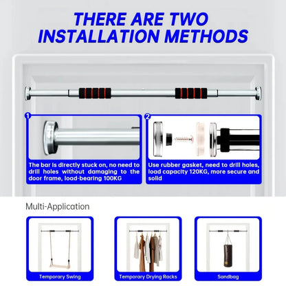 Adjustable Doorway Pull Up Bar – Iron Gym Chin Up Bar for Home Workout