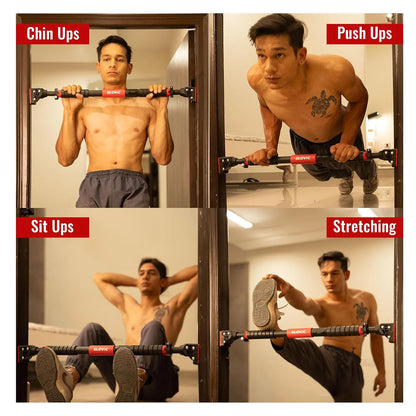 Adjustable Doorway Pull-Up Bar – No Screws | Heavy-Duty 200KG Home Workout Bar