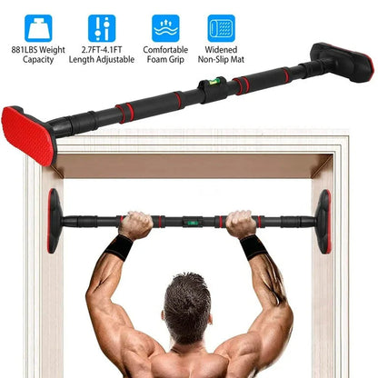 Adjustable Doorway Pull-Up Bar – No Screws | Heavy-Duty 200KG Home Workout Bar
