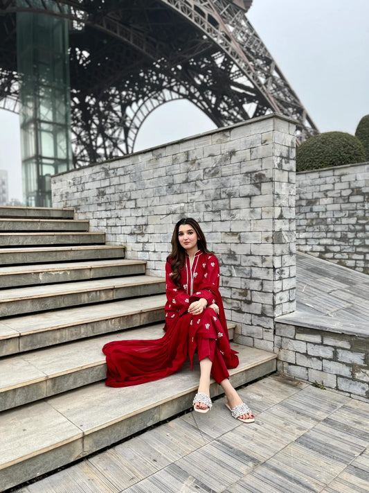 Noor Jahan - Embroidered 3pc Arabic Lawn