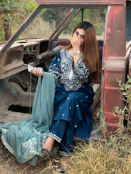 Nayab - Embroidered 3pc Lawn
