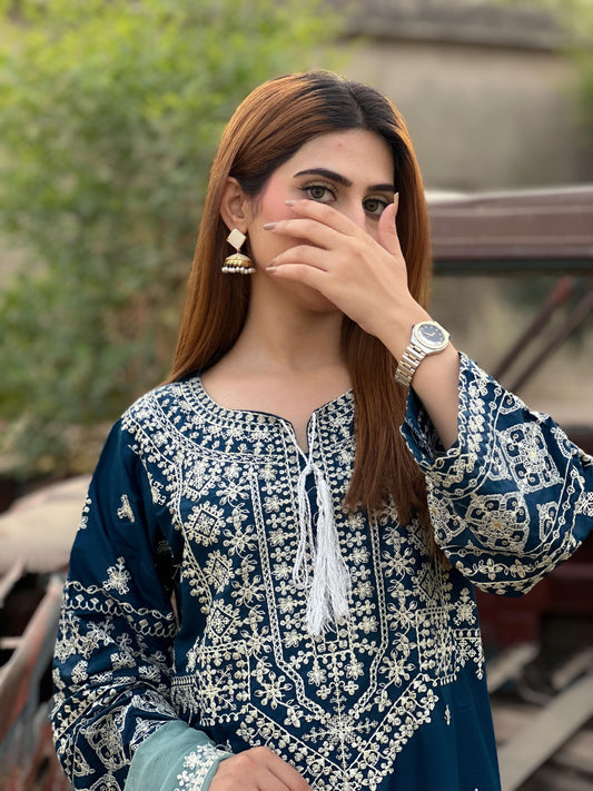 Nayab - Embroidered 3pc Lawn