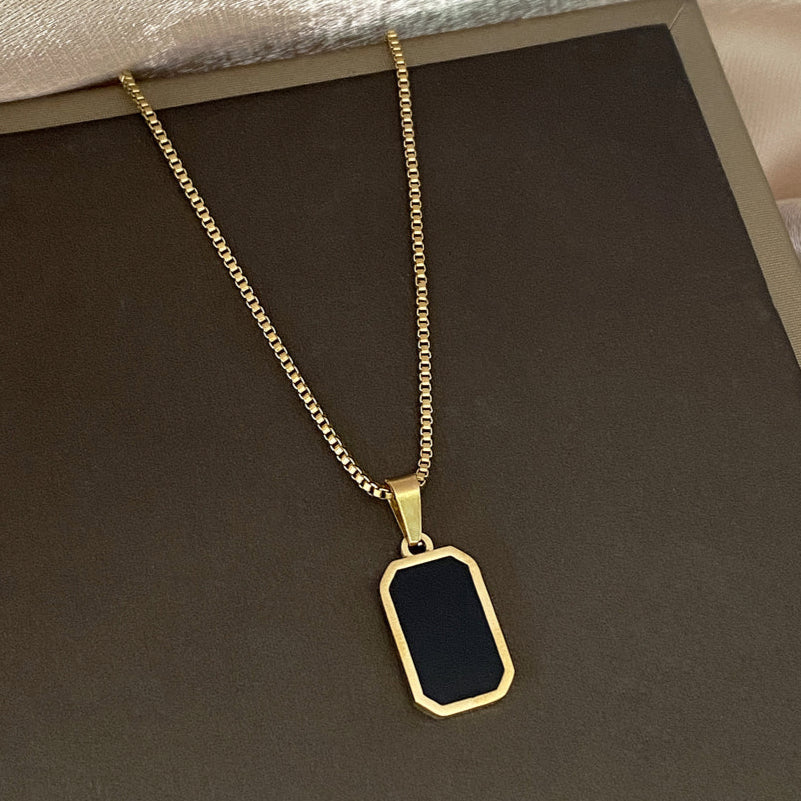 Black Onyx Pendant Necklace