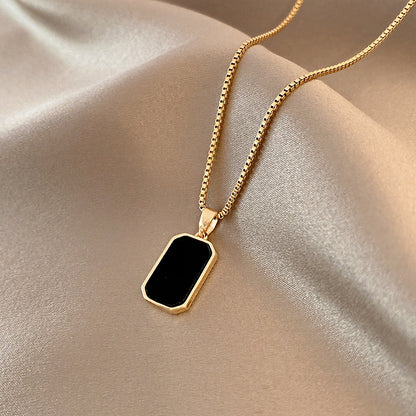 Black Onyx Pendant Necklace