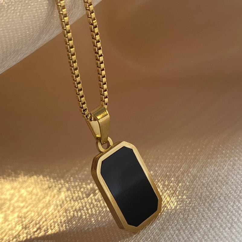 Black Onyx Pendant Necklace