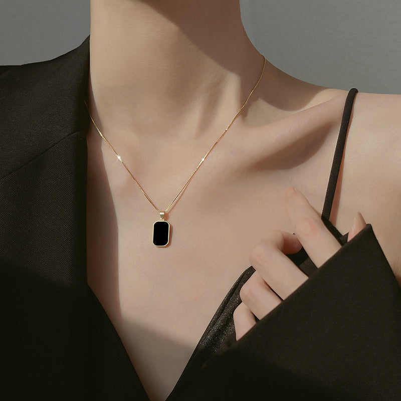 Black Onyx Pendant Necklace