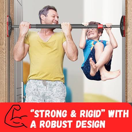 Adjustable Doorway Pull-Up Bar – No Screws | Heavy-Duty 200KG Home Workout Bar