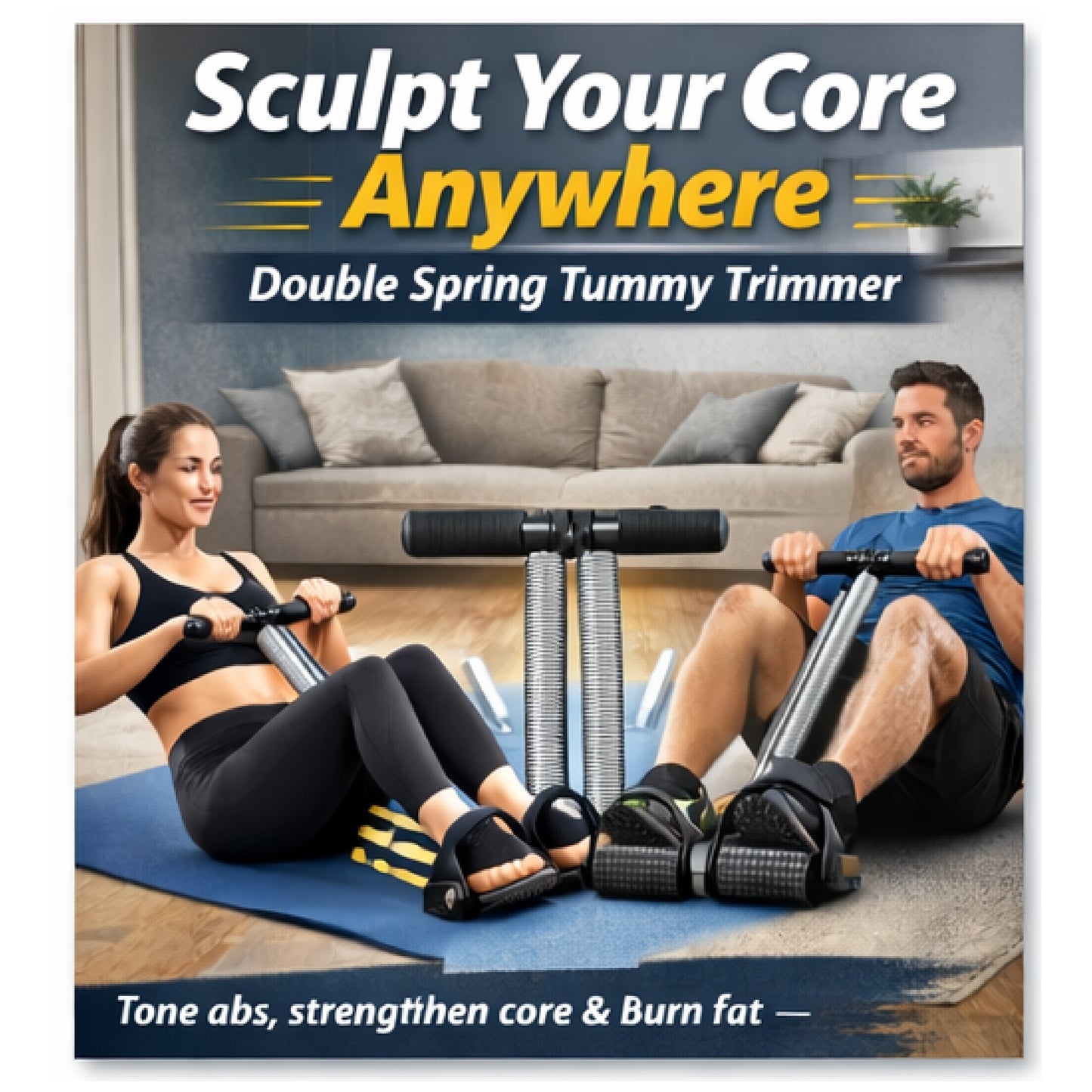 Tummy Trimmer Double Iron Spring (Premium Quality)