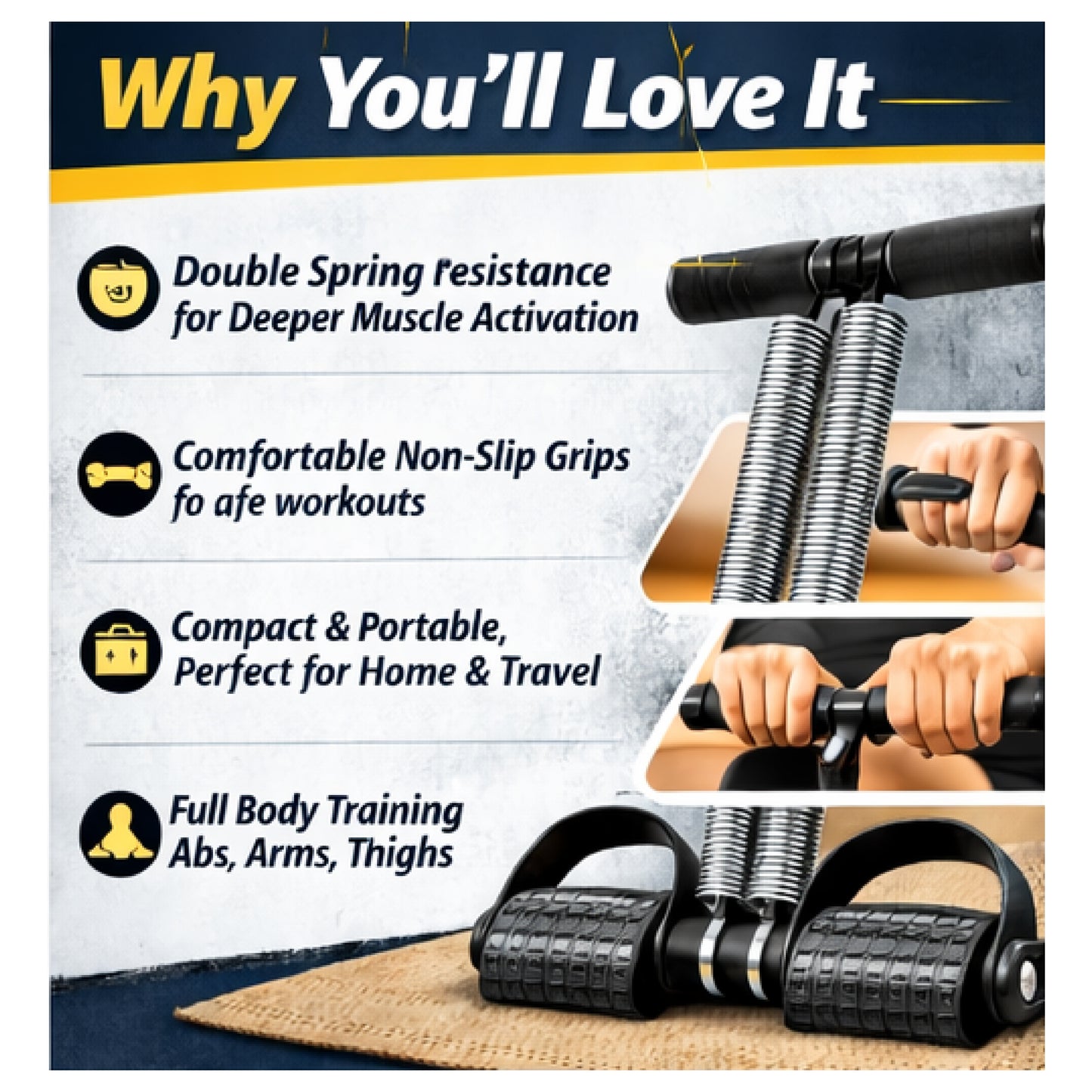 Tummy Trimmer Double Iron Spring (Premium Quality)